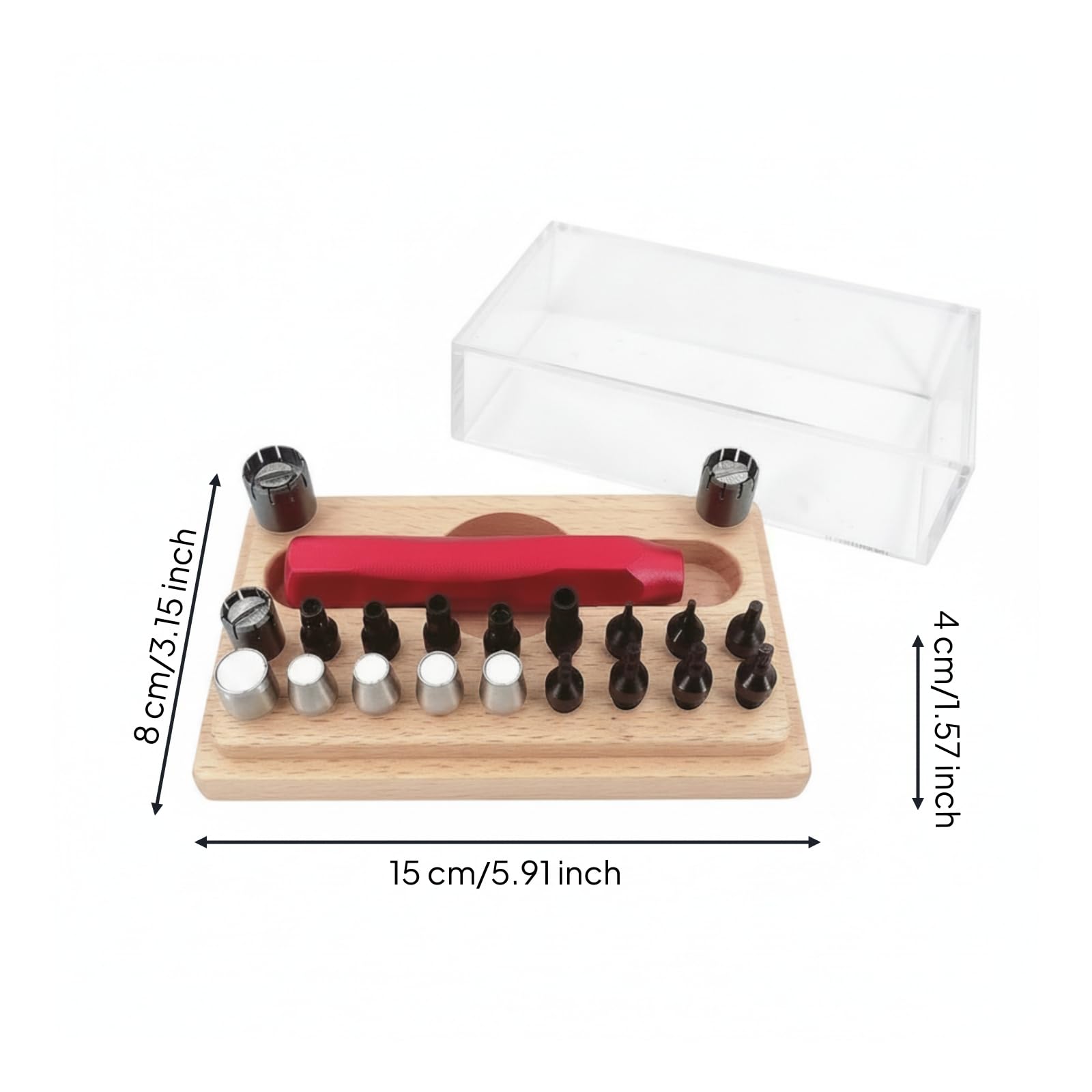 predolo Kit Apricassa Orologi con Base Portatile Kit Riparazione Orologi Comodo Strumenti per Hobbisti