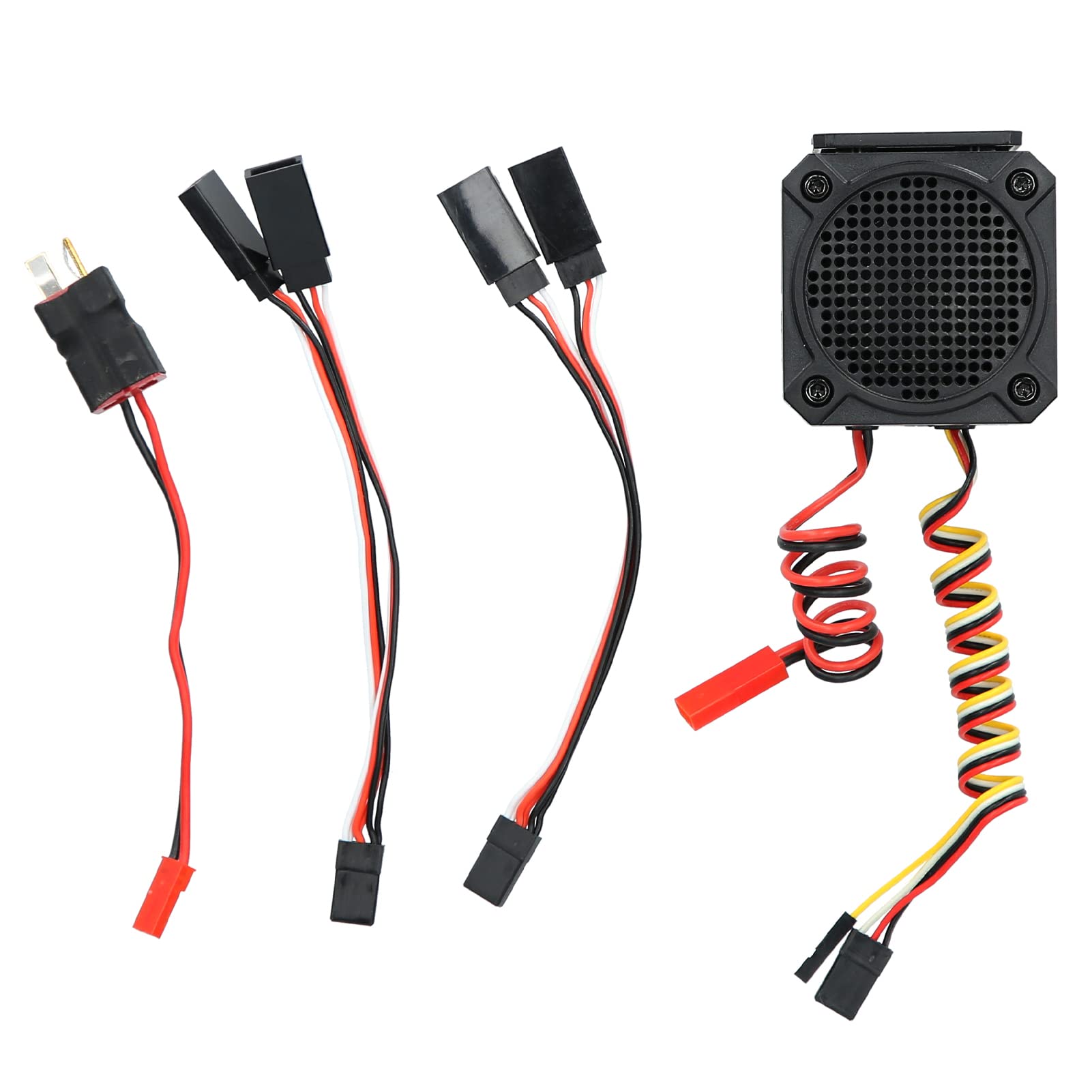 Simulatore del Suono del Motore Dispositivo per Effetti Sonori di Alta qualità per Auto RC Plastica Nera 1 Set