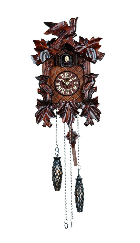 Anton SchneiderQuartz Cuckoo Clock 5 Leaves, 3 Birds, with Music SC Q 92/9