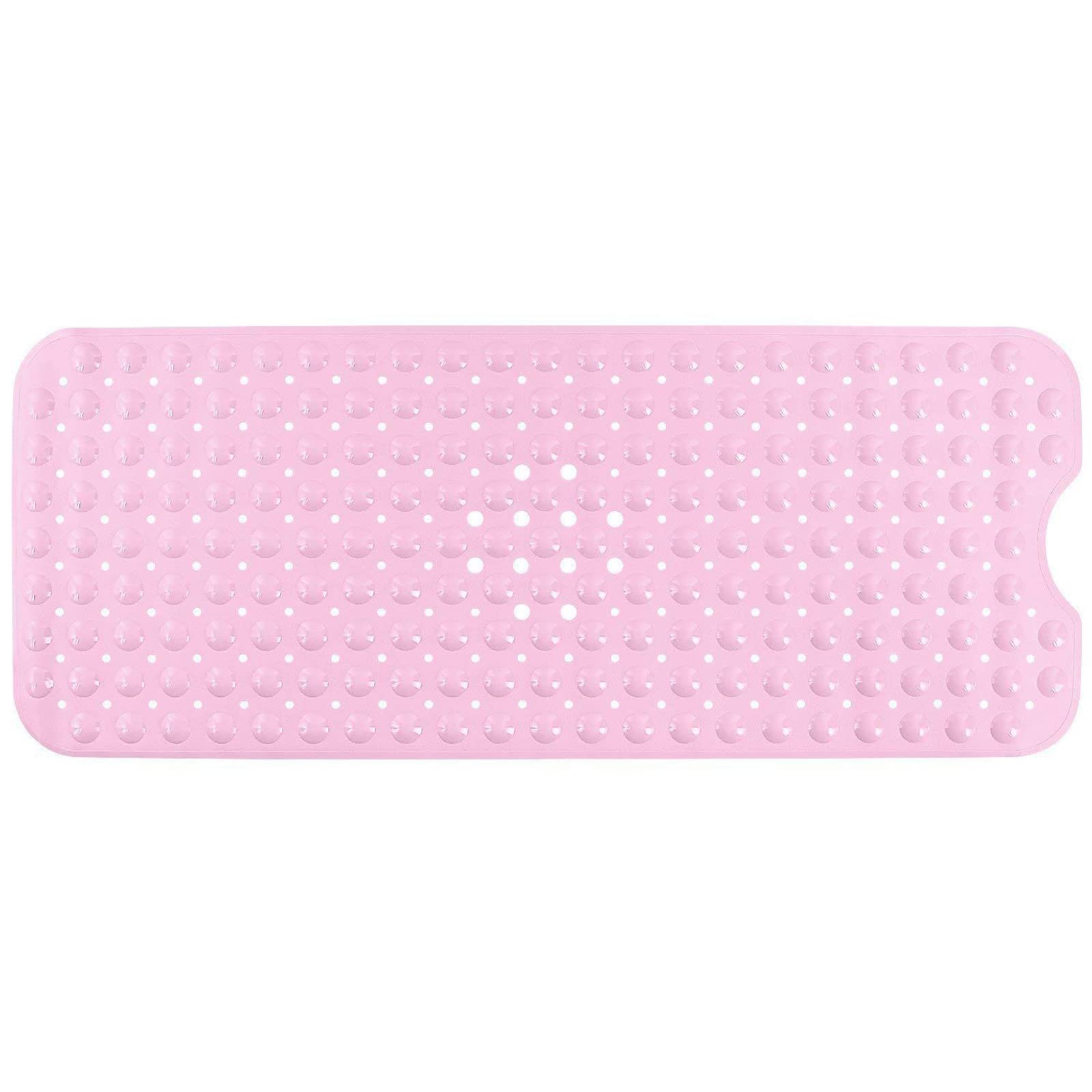 Tapis de bain antidérapant à ventouse puissante grand format rose