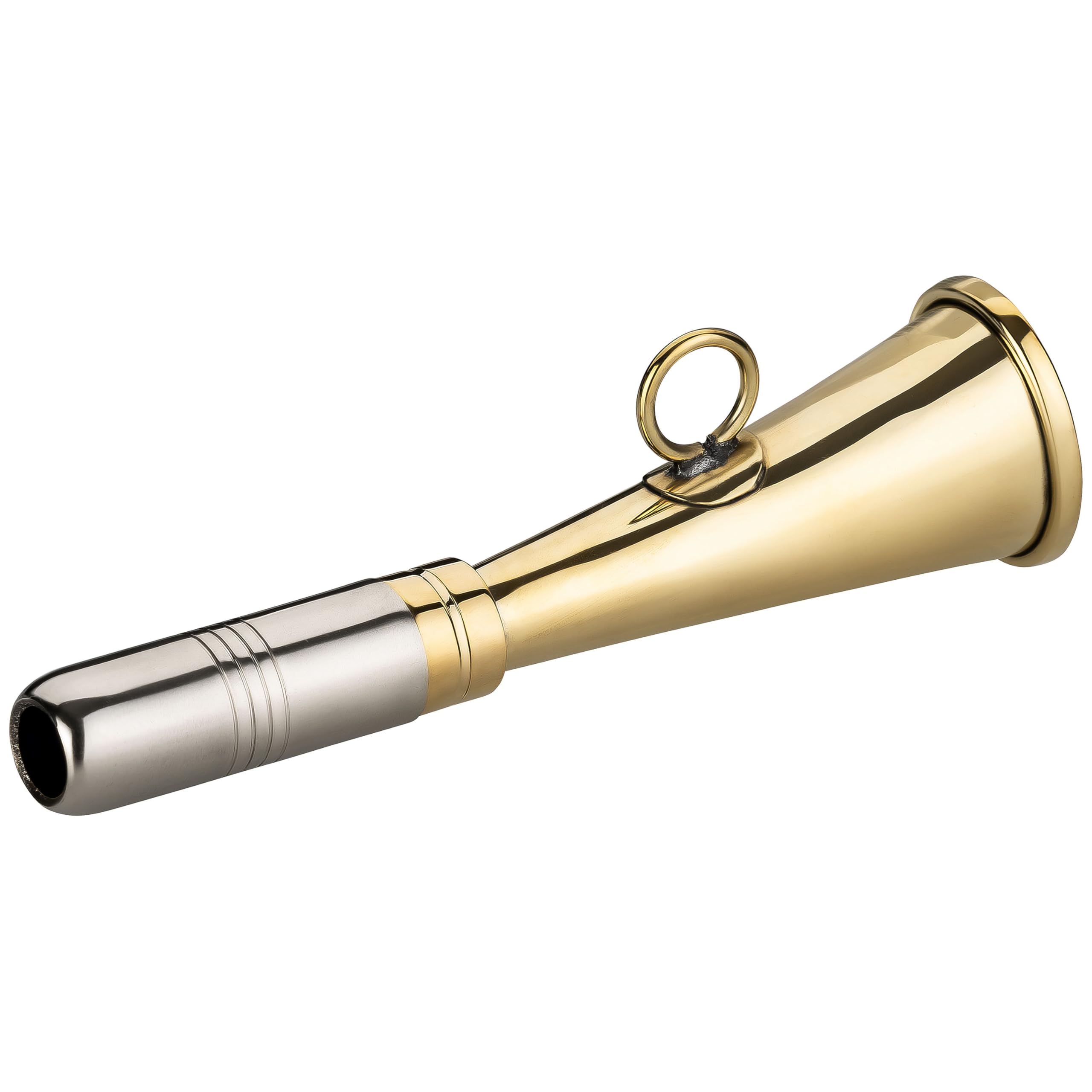 Corne de signal Corne de chasse Corne d'appel Corne de brume 12cm 16cm 22cm 25cm 31cm Chasse Bateau en laiton, poli, Doré (12 cm)