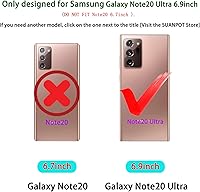 Vista 2 de SUANPOT Funda de piel tipo cartera para Samsung Galaxy Note 20 Ultra 5G de 6.9 pulgadas con bloqueo RFID, tarjetero para tarjetas de crédito, funda