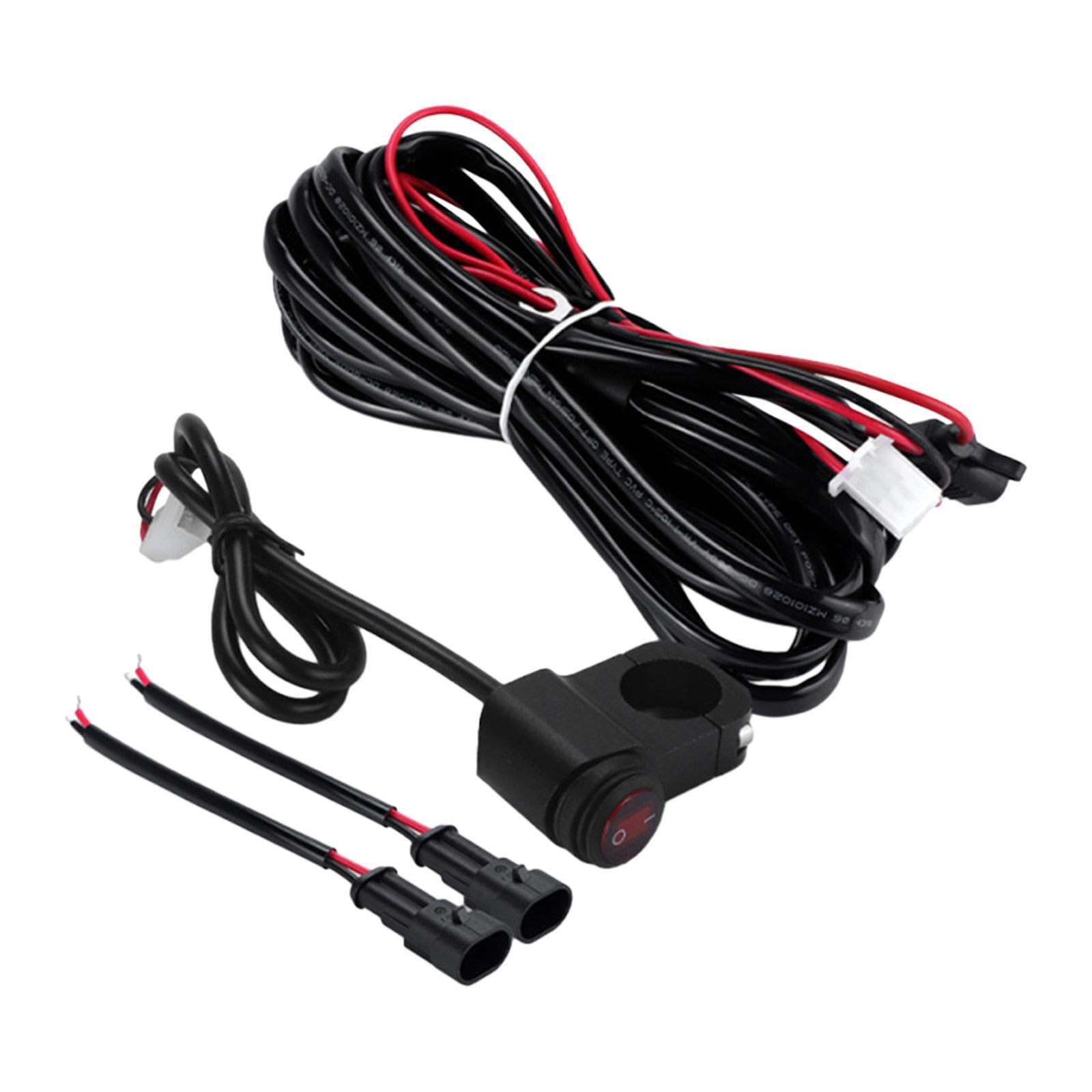 Kit de câblage pour feux de moto antibrouillard avec câble noir - 8