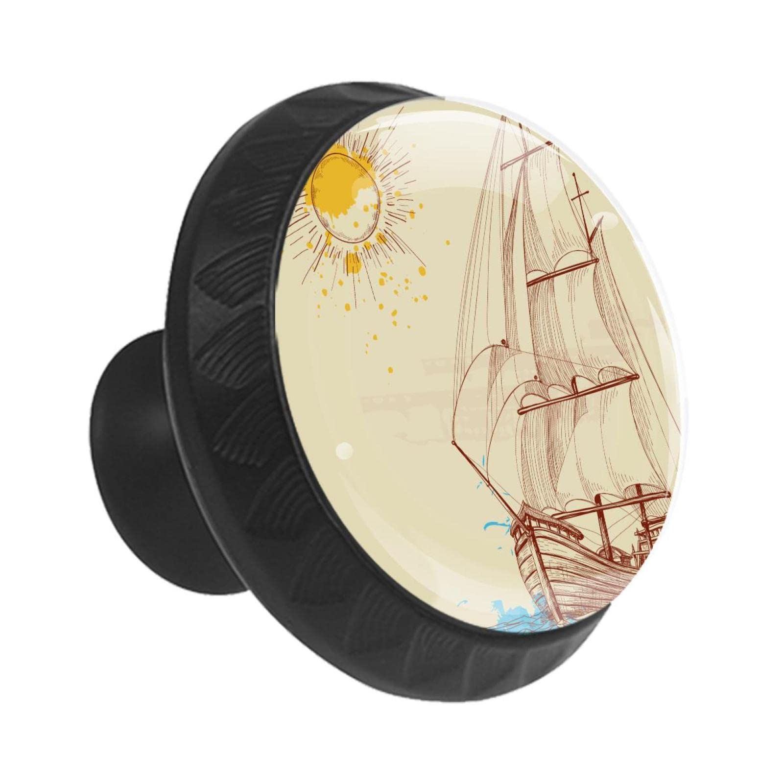 Boutons de quincaillerie d'armoire TBOUOBT en peinture art voile chic