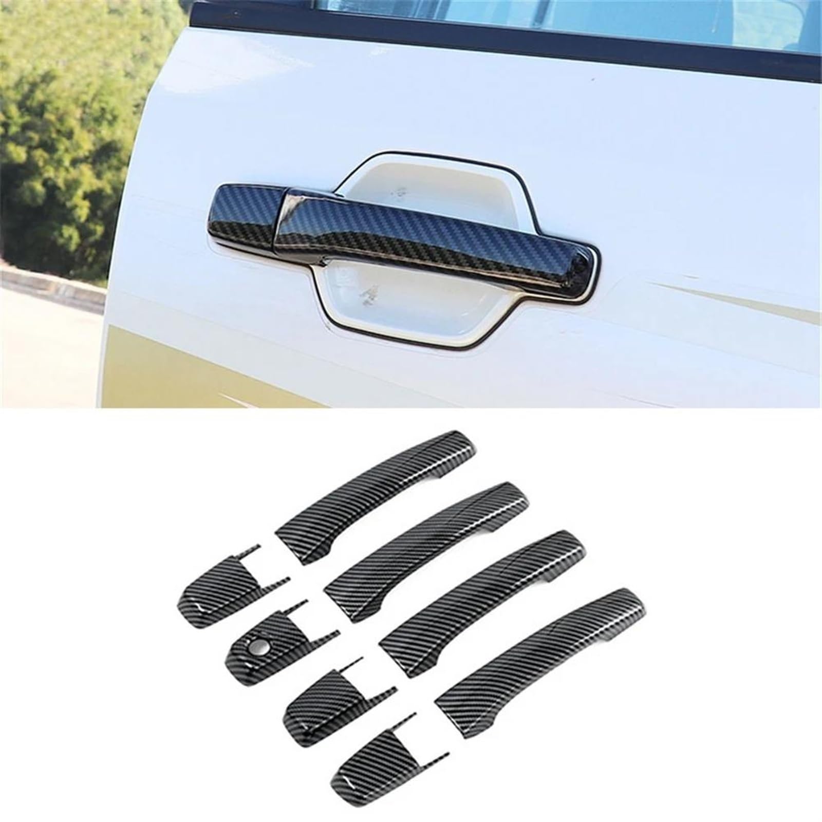 HJKDSZ Car Exterior Door Handle Cover Replacement Parts for Mitsubishi for Pajero 2007-2019