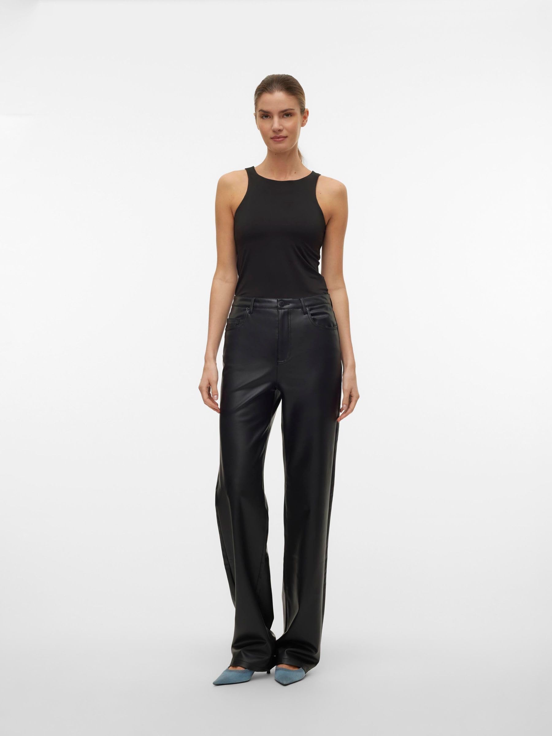 VERO MODA Female Hose mit weitem Beinschnitt VMTESSA Hohe Taille Hose