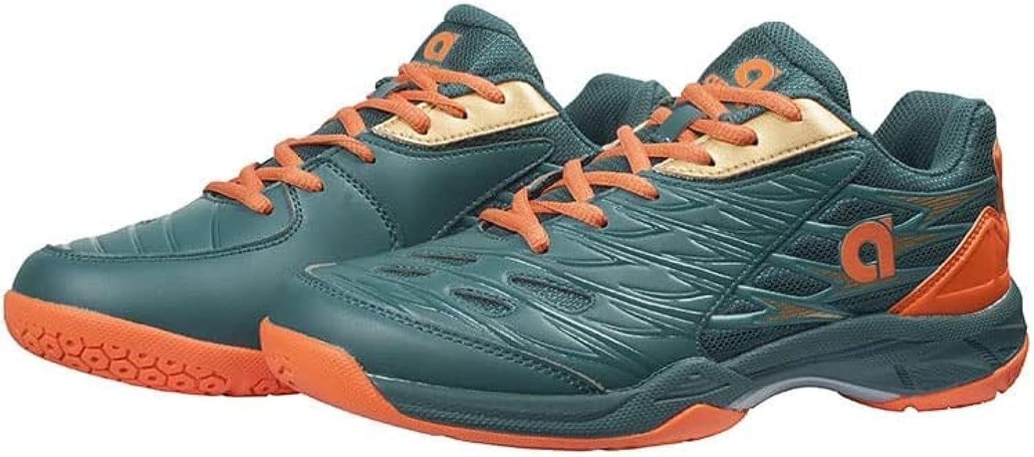 ApacsPro 728II-H Non-marking Badminton Shoes Olive/Orange numeric, 43 EU