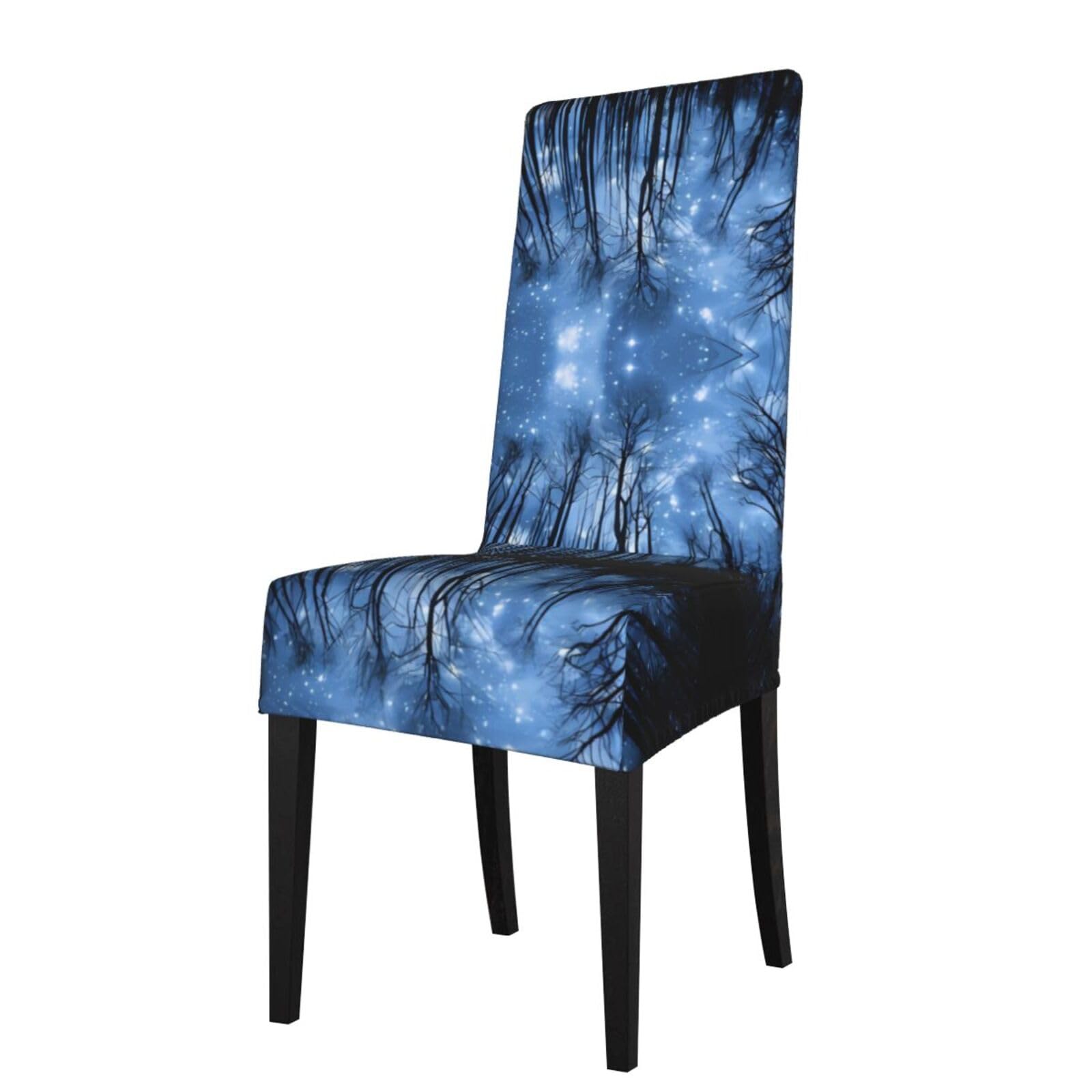 WHJSHOP night sky Prints Protection Cover for Dining Chair – Stretchy & Wrinkle-Resistant Chair Throw Covers for Dining Room, Hotel, and Event Decor