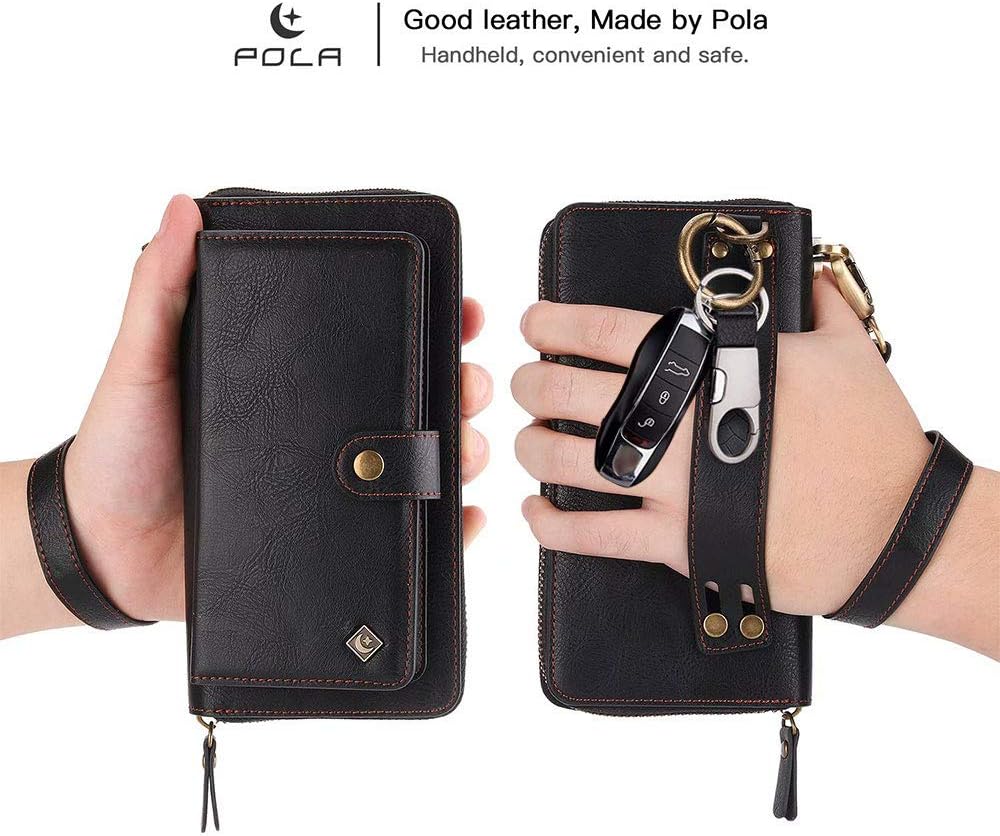 Onе-Dау Sаlе: Uр tо 70% оƒƒ iPhone 7 Plus Wallet Case - JAZ Zipper Purse Detachable Magnetic14 Card Slots Card Slots Money Pocket Clutch Leather Wallet Case for iPhone 8 Plus / 7 Plus Black 🛒 Crаzу Dеаlѕ iPhone 7 Plus Wallet Case - JAZ Zipper Purse Detachable Magnetic14 Card Slots Card Slots Money Pocket Clutch Leather Wallet Case for iPhone 8 Plus / 7 Plus Black