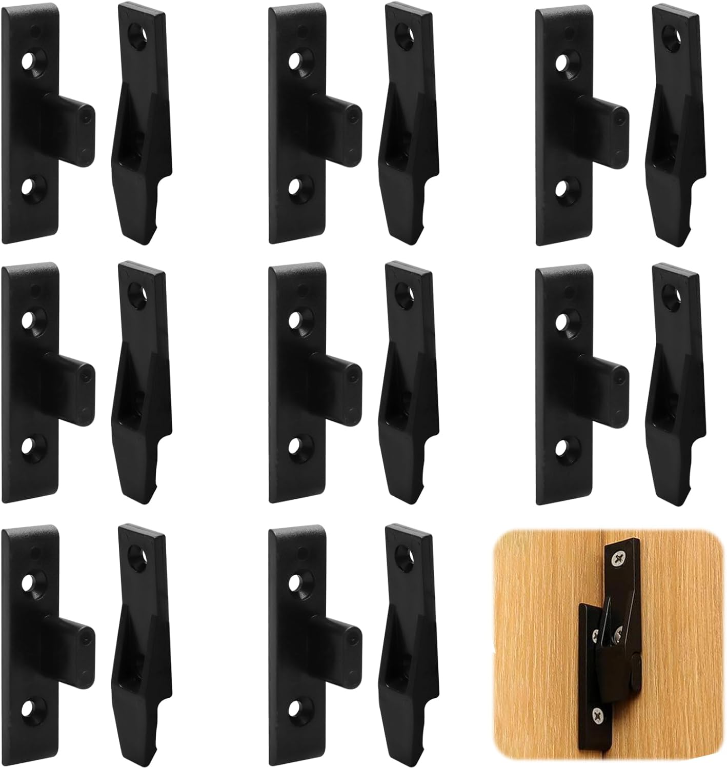Hcunbsu 8 Pairs Kitchen Plinth Clips, Bath Panel Clips, Kickboard Clips, Drop On/Hook On Push in
