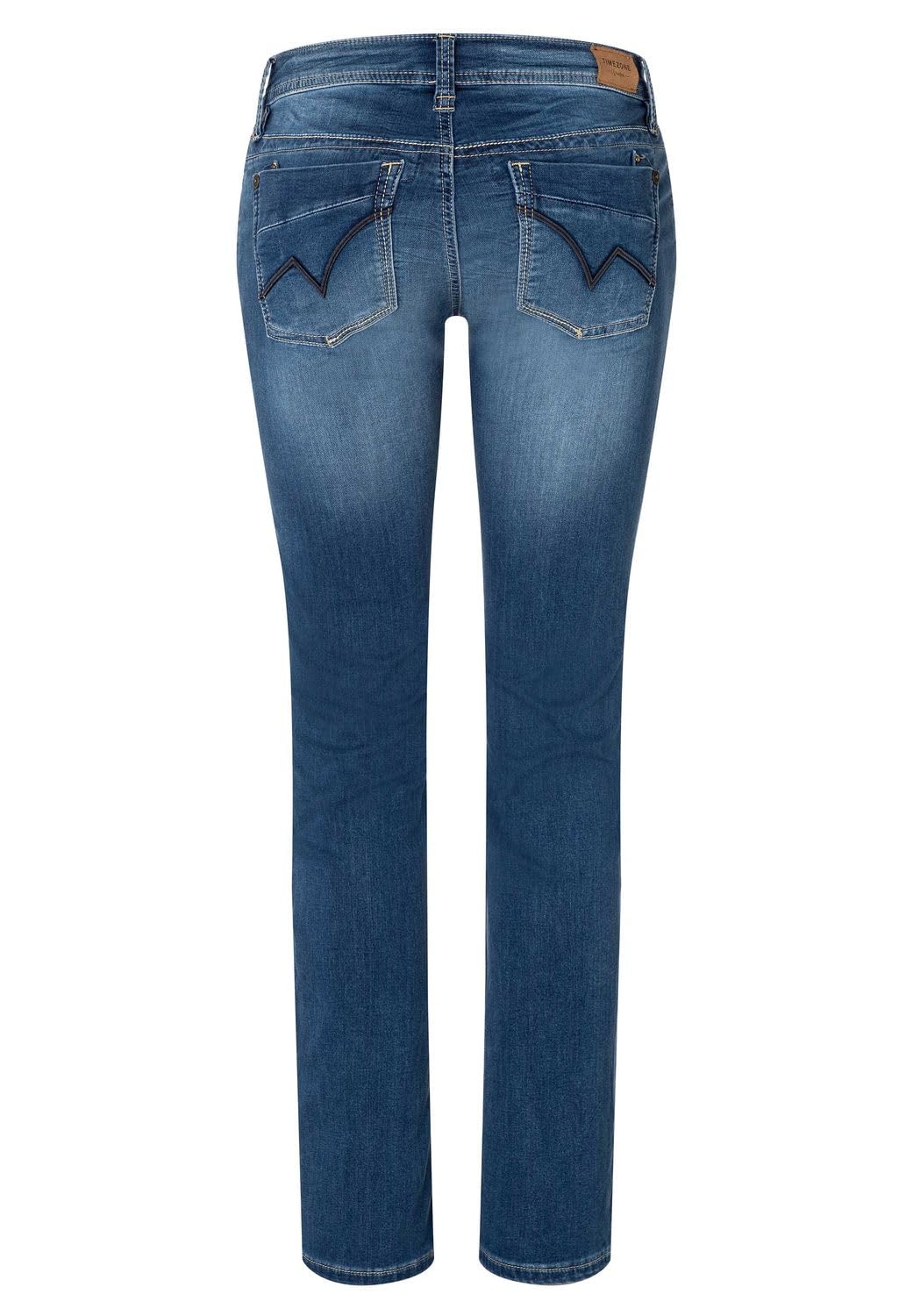 Timezone Damen Jeans Slim TAHILA TZ - Mid Waist - Slim Fit - Blau W25-W33 Stretch