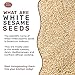 Spicy World White Sesame Seeds 3 LB Bag - Natural, Raw, Hulled, Non-GMO, Bulk Resealable Bag