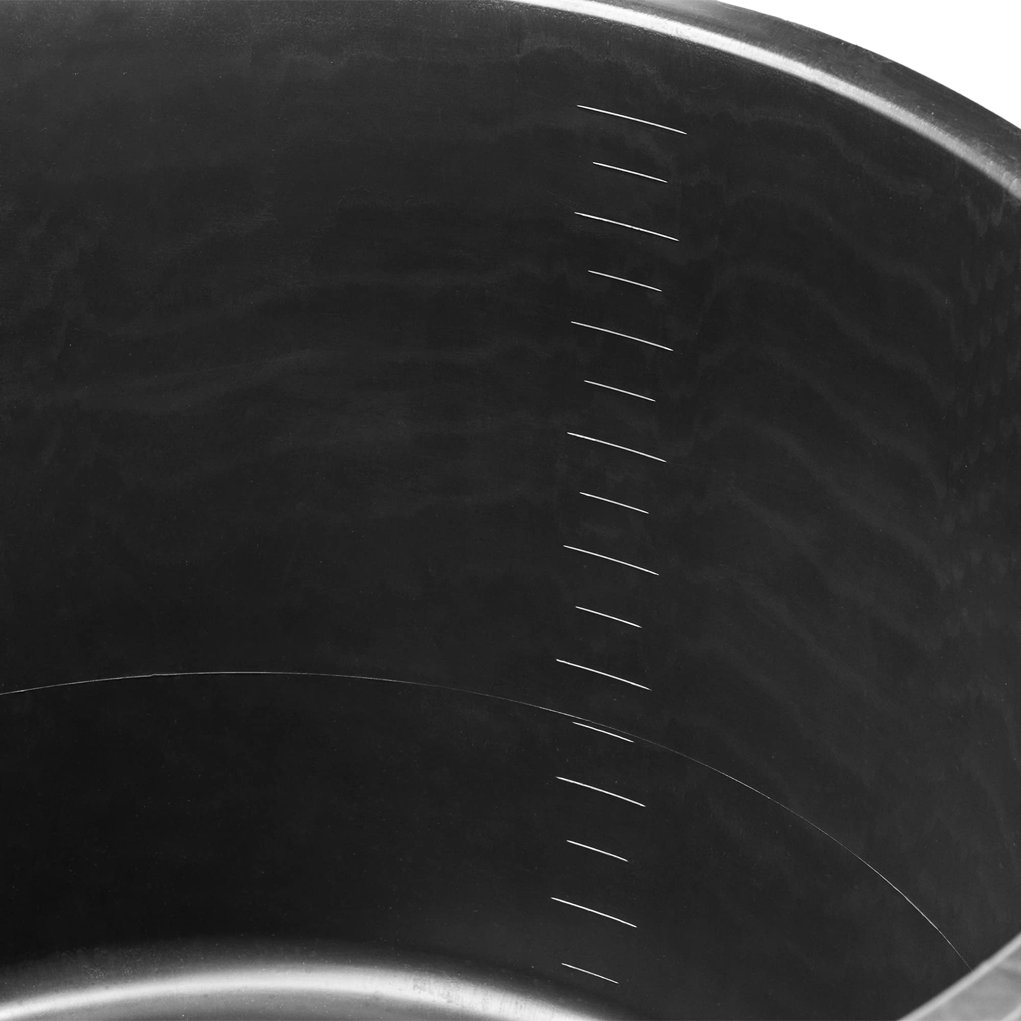 KADAX Bac à Mortier Rond en Plastique, Grand Seau de Chantier avec Poignées, Auge de Maçon, Idéal pour Les Travaux de Construction et de Bricolage (Noir, 90L)