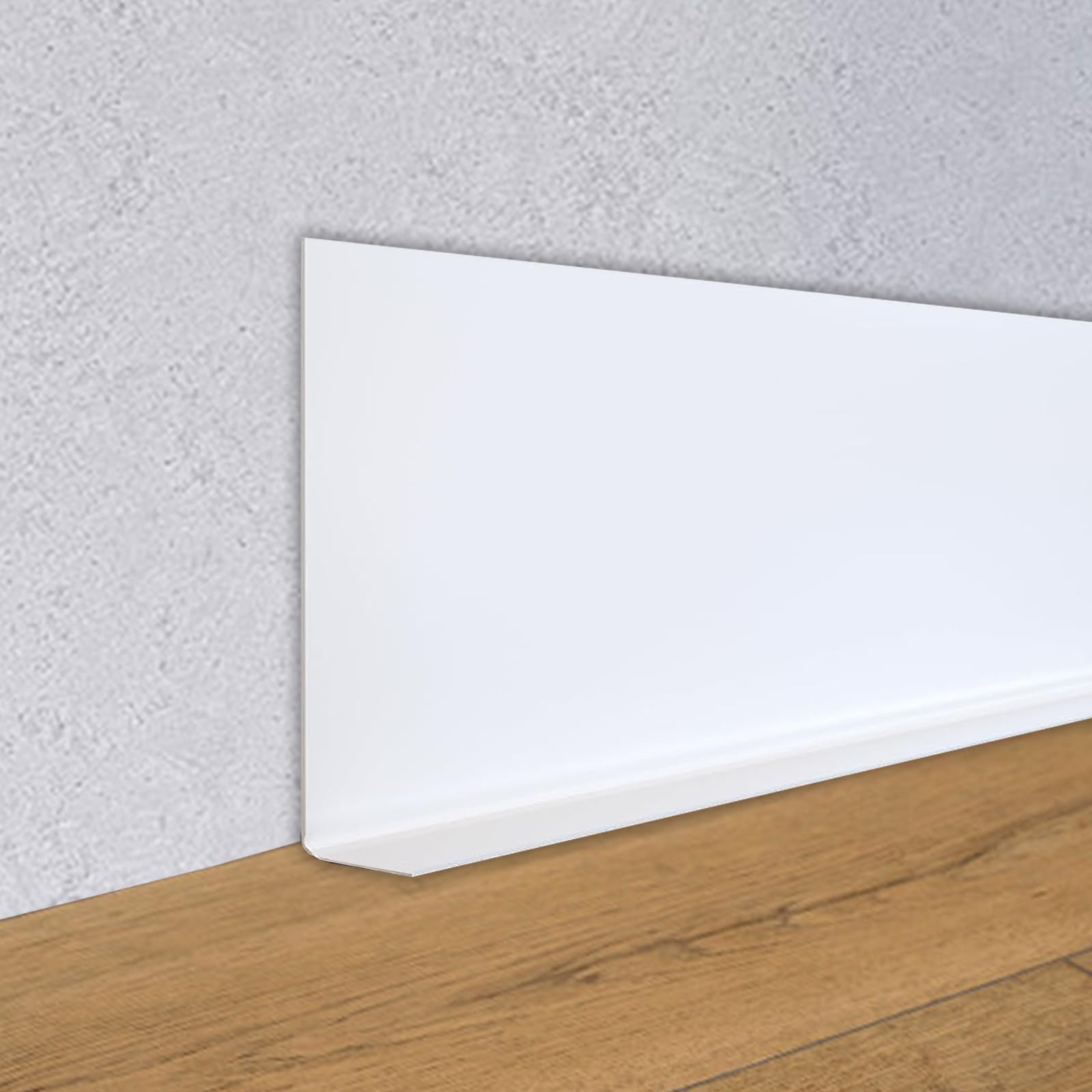 Miękka listwa przypodłogowa z PCW, 100 x 12 mm, samoprzylepna listwa podłogowa, elastyczna listwa ozdobna, przejście ścienne do kuchni i łazienki (biała, 12 x 10 cm)