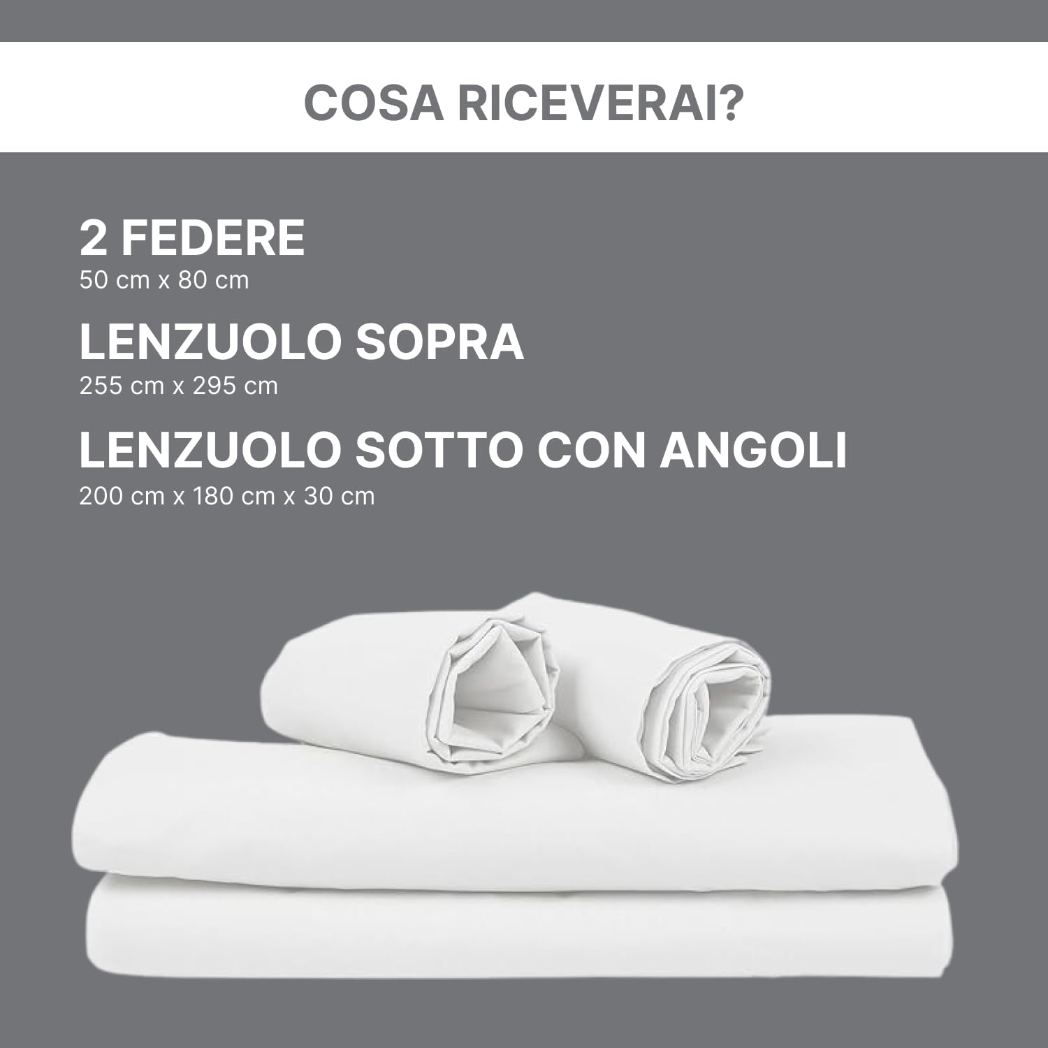 domus&trend - Juego de sábanas de matrimonio de algodón percal 100% de 225 x 295 cm + 1 sábana bajera con esquinas para cama de matrimonio sábana bajera de 200 x 180 x 30 cm + 2 fundas de almohada de