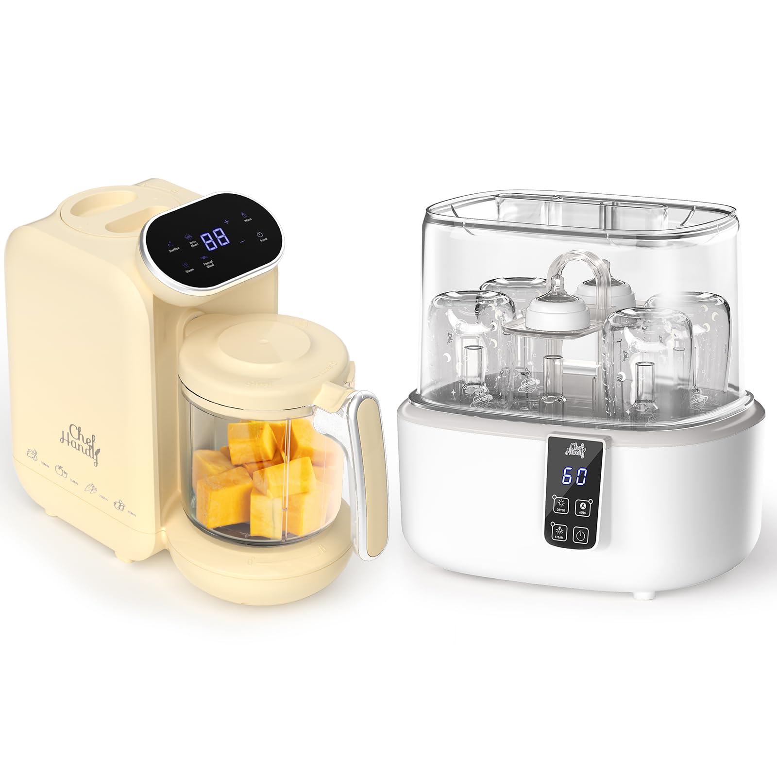 Amazon.com: Chefhandy Yellow Baby Food Maker and Bottle Sterilizer