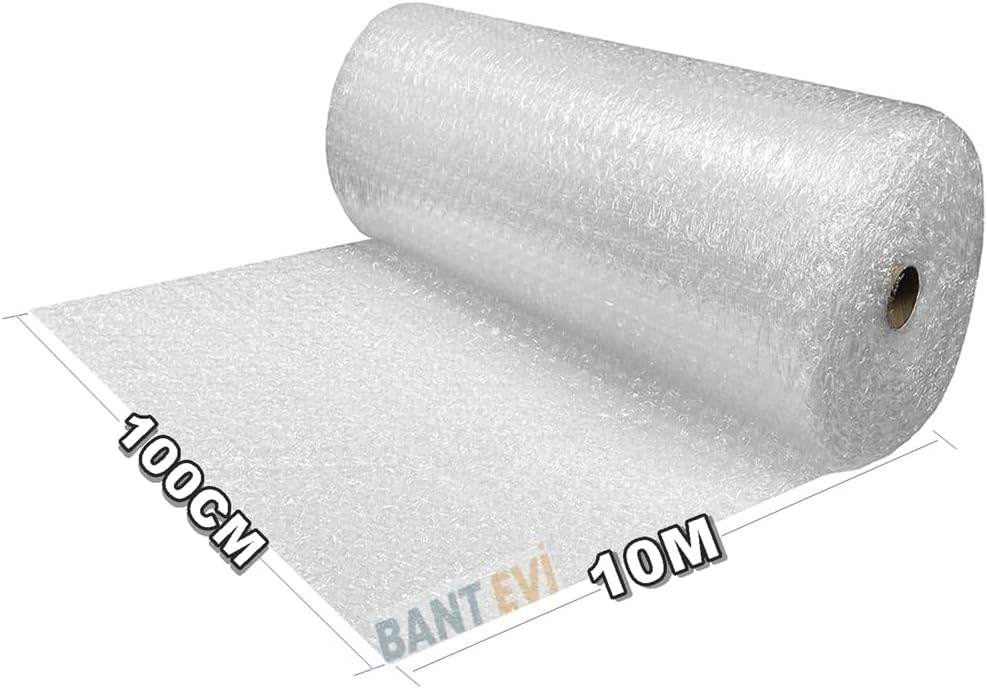 Bant Evi Balonlu Naylon Patpat 100cm Genişlikte Rulo Havalı Eşya Koruma Ambalaj Pat Pat (100cm x 10m)