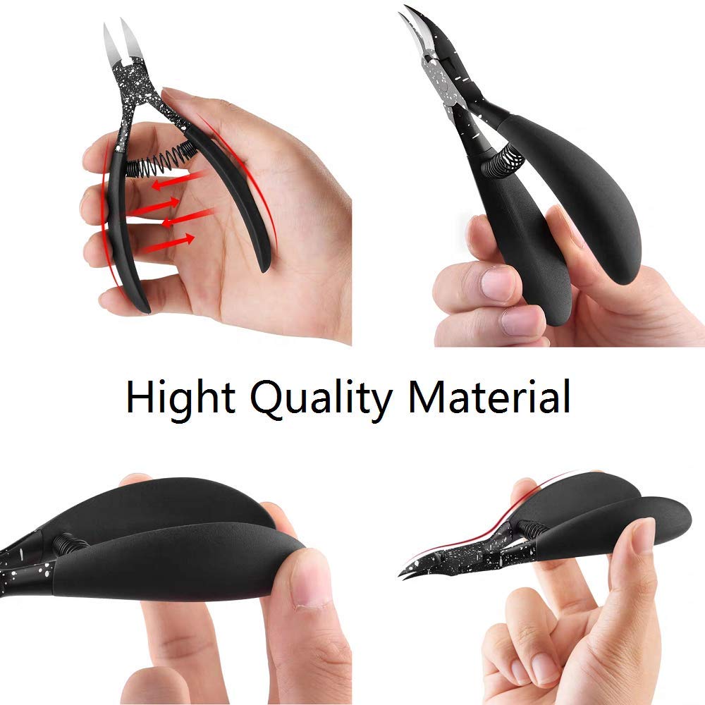 Toenail Clipper for Thick/Ingrown Nail and Professional Podiatrist Premium Nail Clipper Surgical Stainless Suitable for men, seniors, adults, rubber handles, foot surgeons recommend toe nail scissors. : Beauty & Personal Care