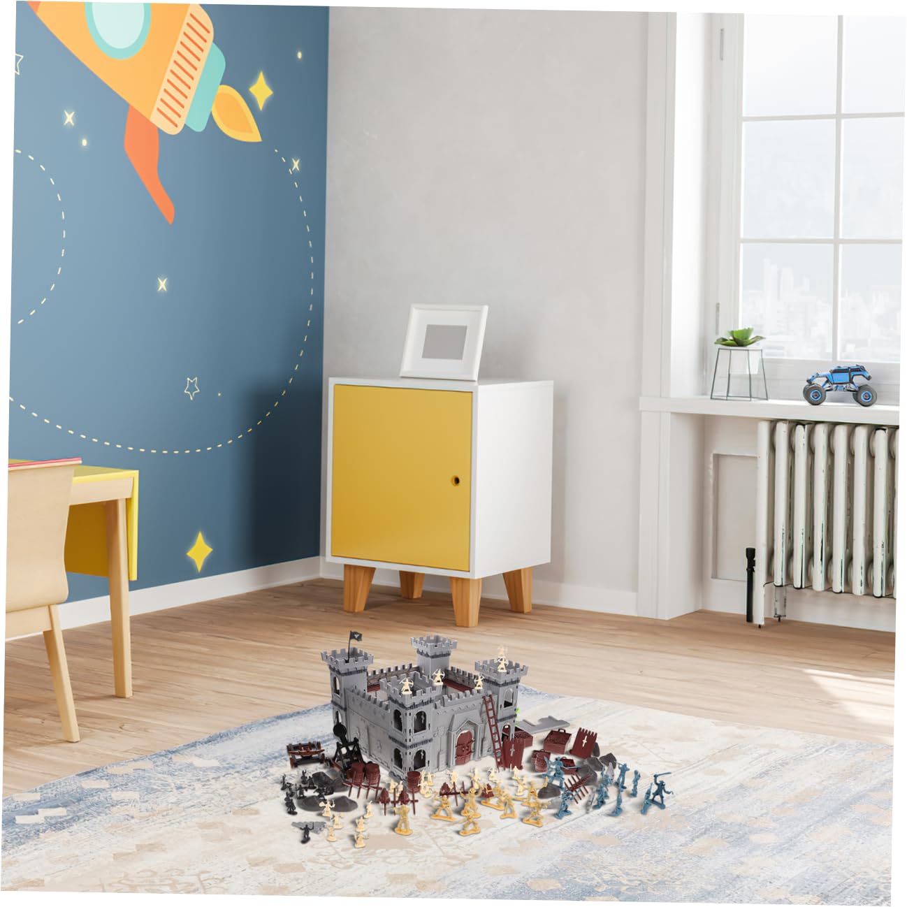 KOMBIUDA Set Castello Medievale Soldatini Pirata 310 Pezzi Plastico | Accessorio in Busta Incluso, Stile Tema Pirata, per Feste Speciali e Compleanni
