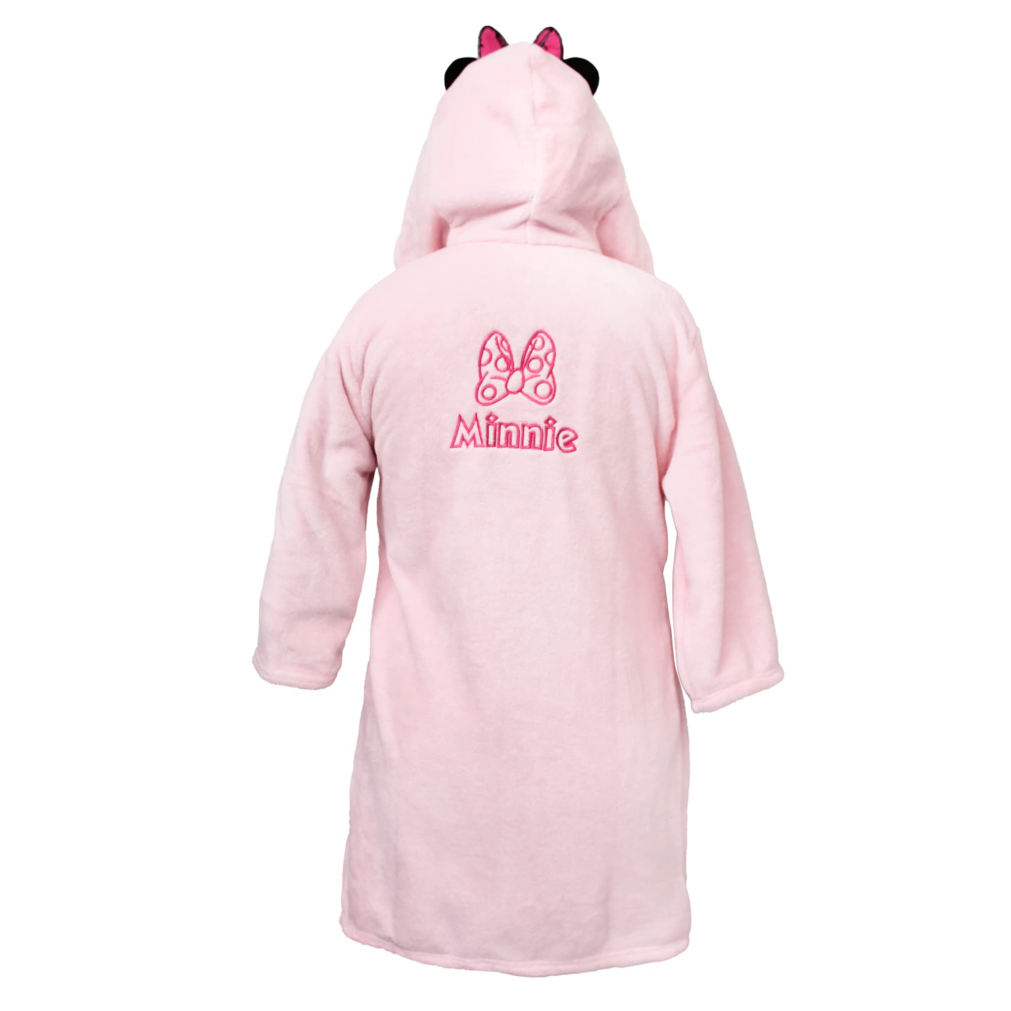 Disney Home Minnie - Vestido de dormitorio para niña de 6 a 8 años | Oeko-tex | Albornoz infantil de lana suave | Rosa