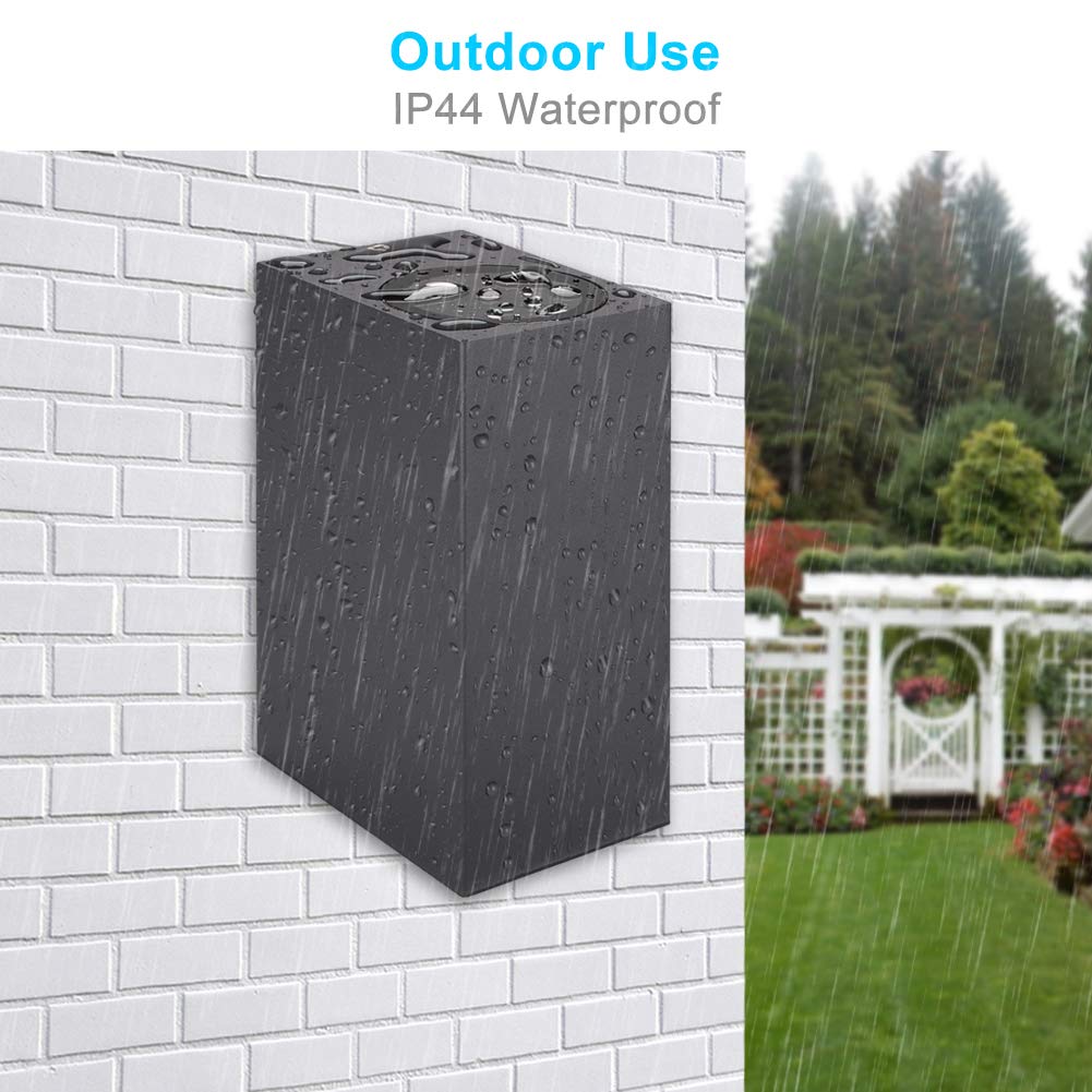 Buy LASIDE Outdoor Wall Lights, Anthracite Grey GU10 Up Down Outside
