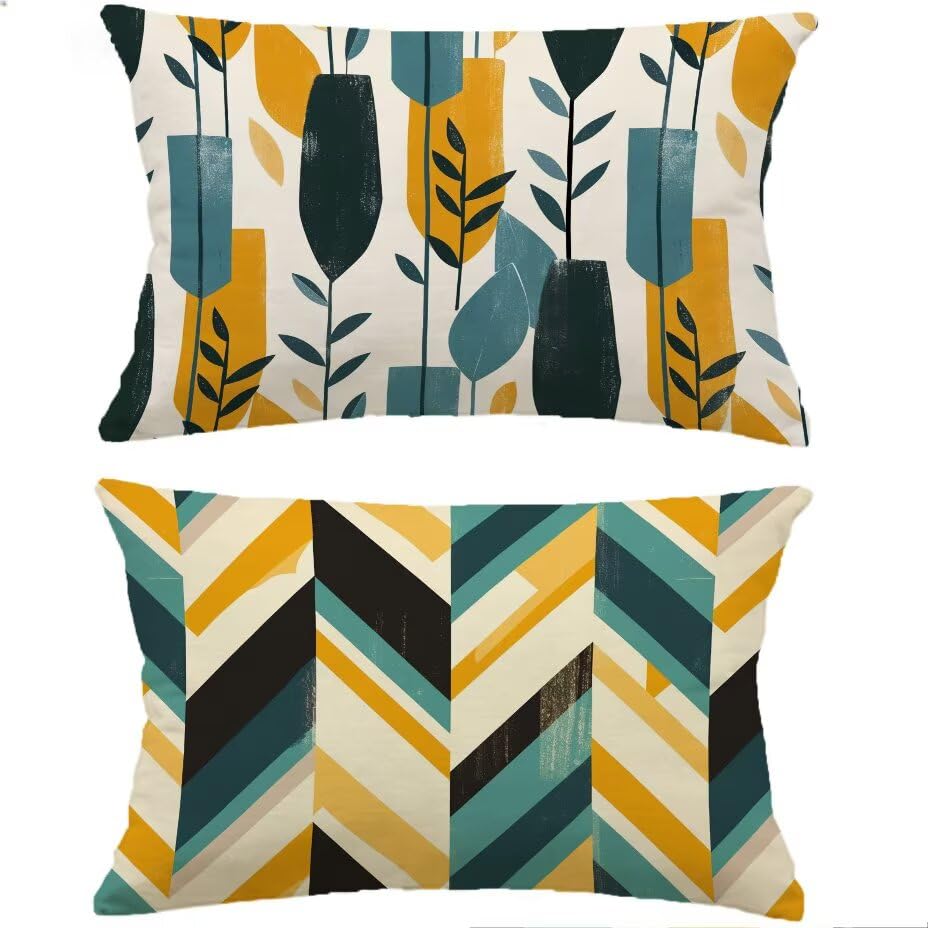 Housse de coussin extérieur 80x100 cm imperméable anti-humidité lot de 2