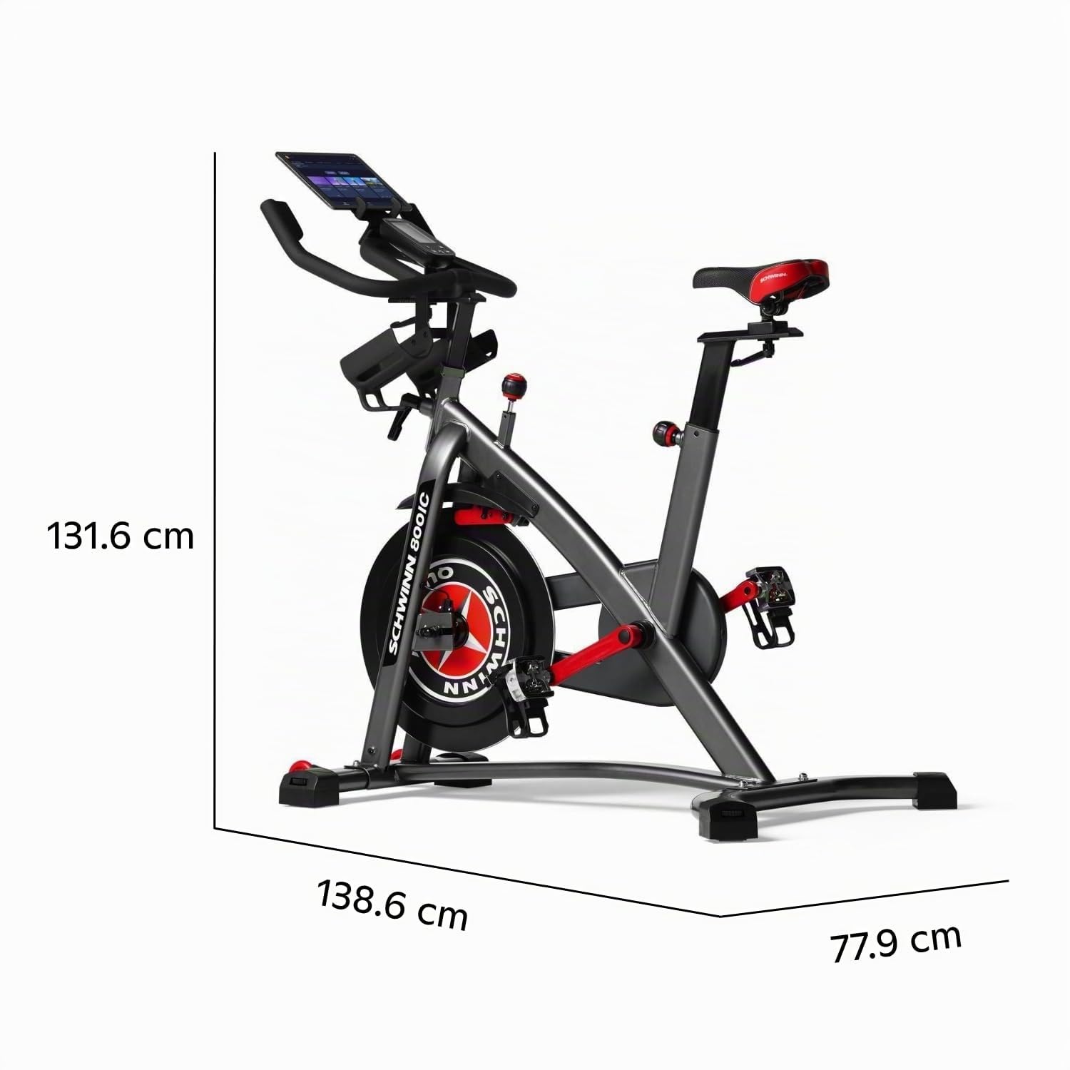 Schwinn Speedbike IC8 con Bluetooth, bici indoor con resistenza magnetica, regolazione resistenza di 100 volte con display digitale, compatibile con Zwift App, pedali a scatto SPD, max. portata 150 kg