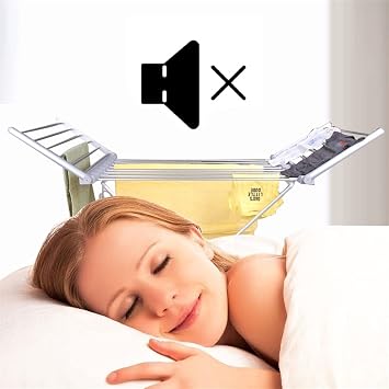 220W Electric Heated Clothes Airer Dryer, Folding Energy-Efficient Drying Rack with 18 Heated Bars for Quick Laundry Drying, Space-Saving Storage, Warm & Stylish Home Solution