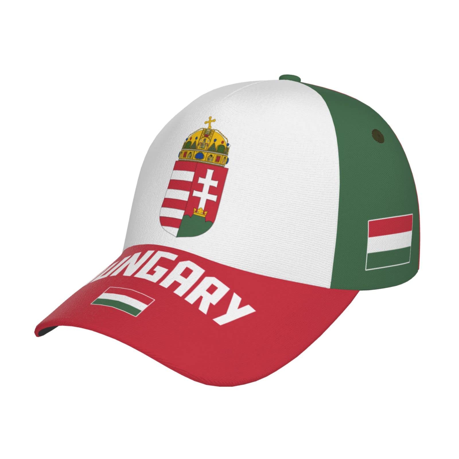 Rfshop Unisex #900 Hungary Flag Hungarian Baseball Cap 3D Full Print Adult Adjustable Hat Soccer Patriotic Caps