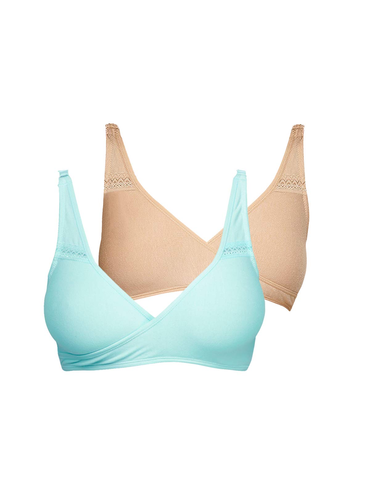 Organic Cotton Bamboo Nursing Bra for Women I Overlap Feeding Bra with High Coverage and Wire-Free Design I Sleep Maternity Wear Without Padding (Combo Pack)-image-44