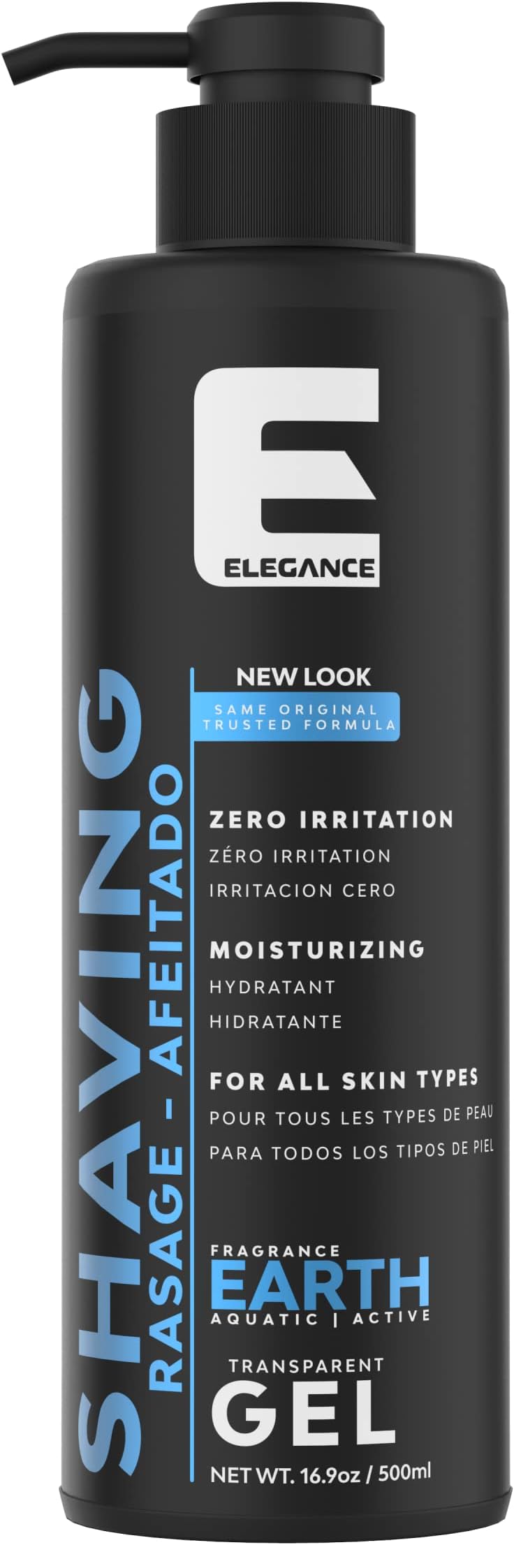 Barber Accessories - Transparent Shaving Gel For Men Or Women, Aquatic/Acive Earth Fragrance - The Ultimate Shaving Solution For A Smooth, Irritation-Free Experience, 16,9 Oz