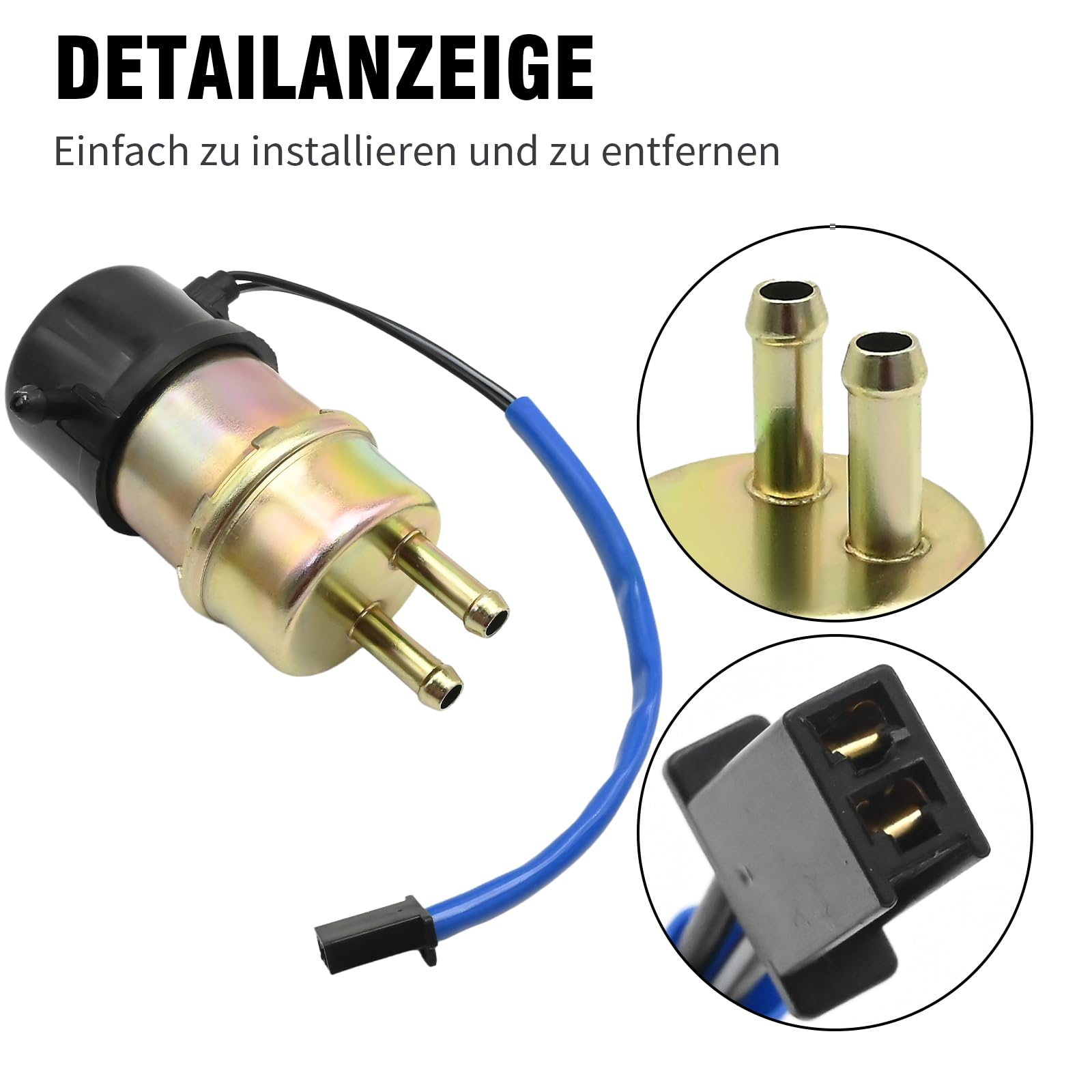 Motorrad-Kraftstoffpumpe, Ersatz für Honda CBR600F CBR600F2 CBR600F3 TRX350 TRX350D, Aluminium 80-LPH Ansaug-Kraftstoffpumpe