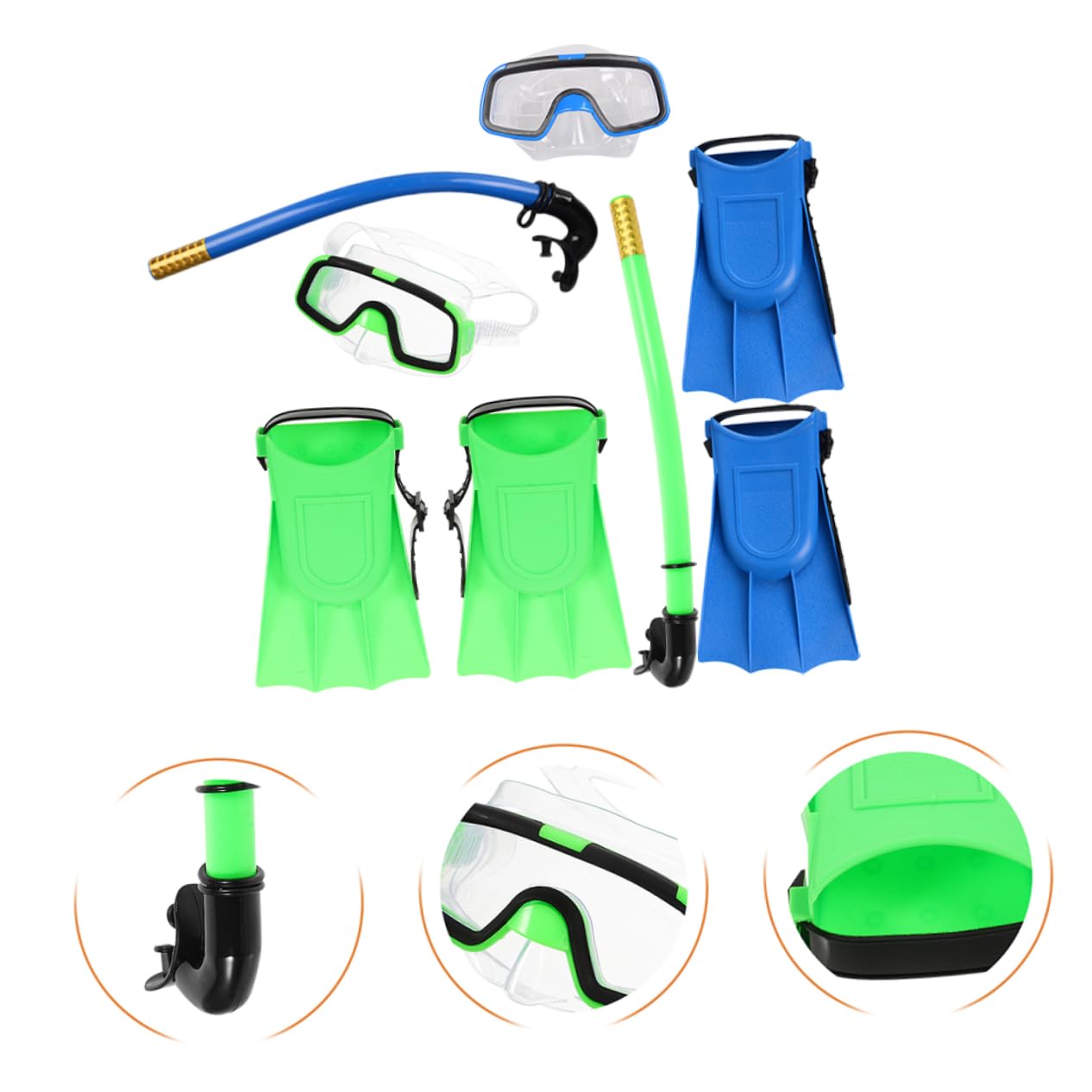 Toddmomy Set de Máscara de Snorkel Infantil Verde de 1 Pieza