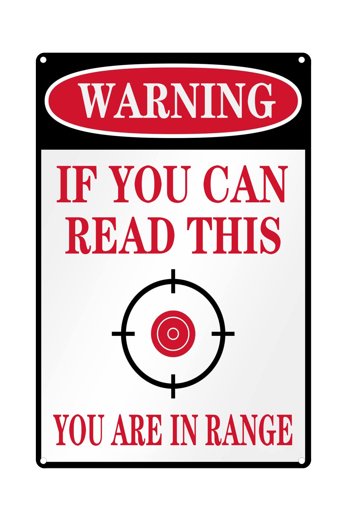 No Trespassing Sign,If You Can Read This You're in Range Metal Sign,Trespassers Will Be Shot Sign,Vintage Funny Sign,Wall Decor for Bars,Man Cave,Yard 12x8 Inch