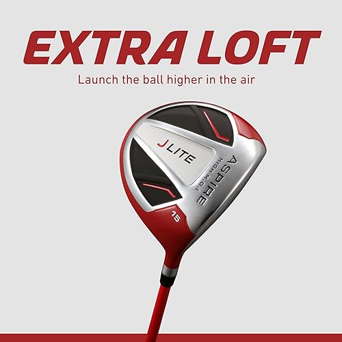 Vista 22 de Aspire X-Lite Super Performance Junior Golf Club Set - Right-Handed Kids Golf Set with Driver, Hybrid, 7 Iron, Putter, Stand Bag & Headcovers Naranja