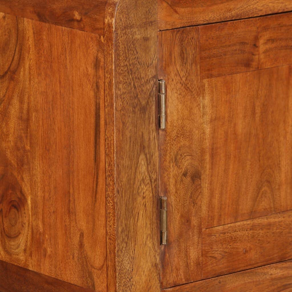 Générique Credenza in legno massello Acacia Miele 120x30x75 Cm | 2 armadi, 2 cassetti, gambe in legno resistenti, montaggio semplice, fatto a mano