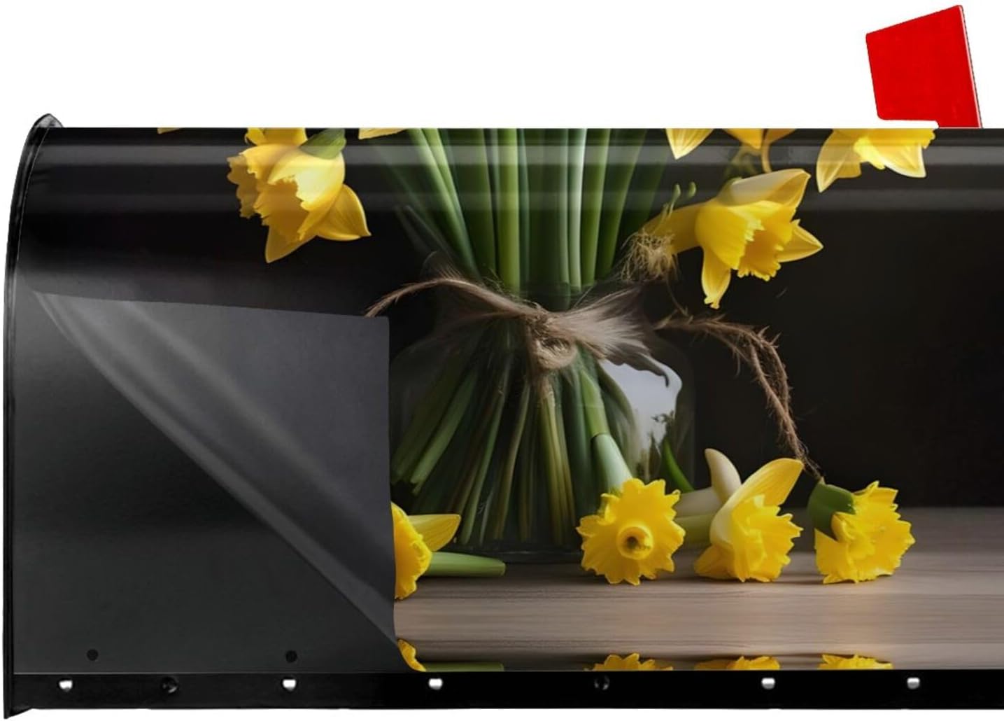 Bouquet of Daffodil Mailbox Covers Magnetic Post Box Cover Wraps Standard Size 21x18 Inches for Garden Yard Decor