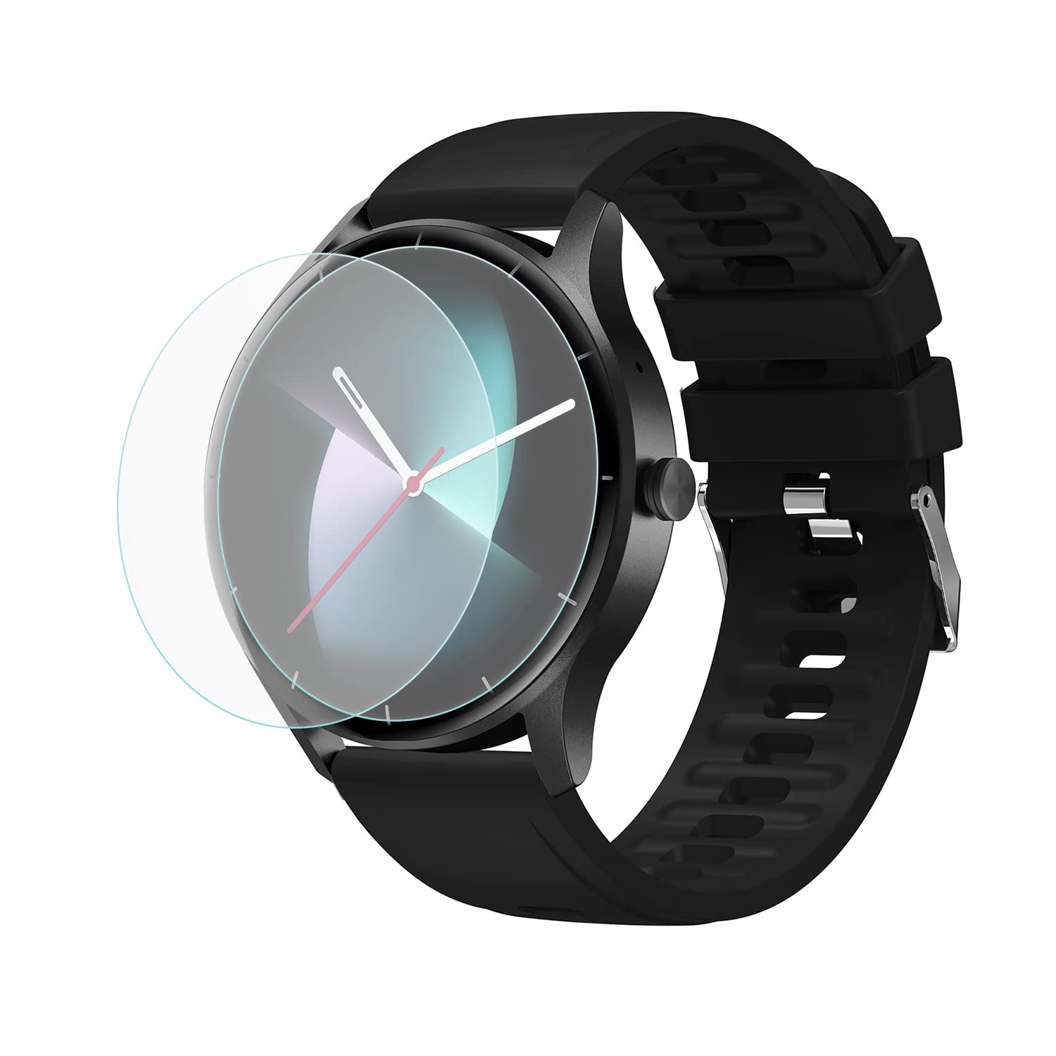 TECO SHIELD Flexible Watch Screen Guard with High-Transparency and Ultimate Protection for Fire Boltt Rocket 1.3" with Installation Kit [Pack of 2] (घड़ी शामिल नहीं है, यह केवल स्क्रीन गार्ड है)