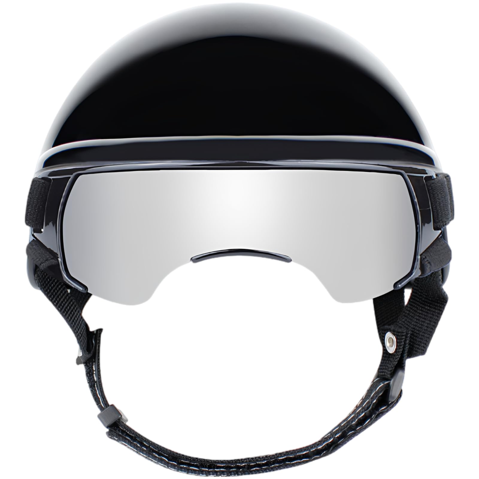 Set di occhiali per casco per cani di piccola taglia, cappello rigido taglia S con lenti antivento per protezione solare, cinturino in poliestere regolabile, design con foro per le orecchie, per