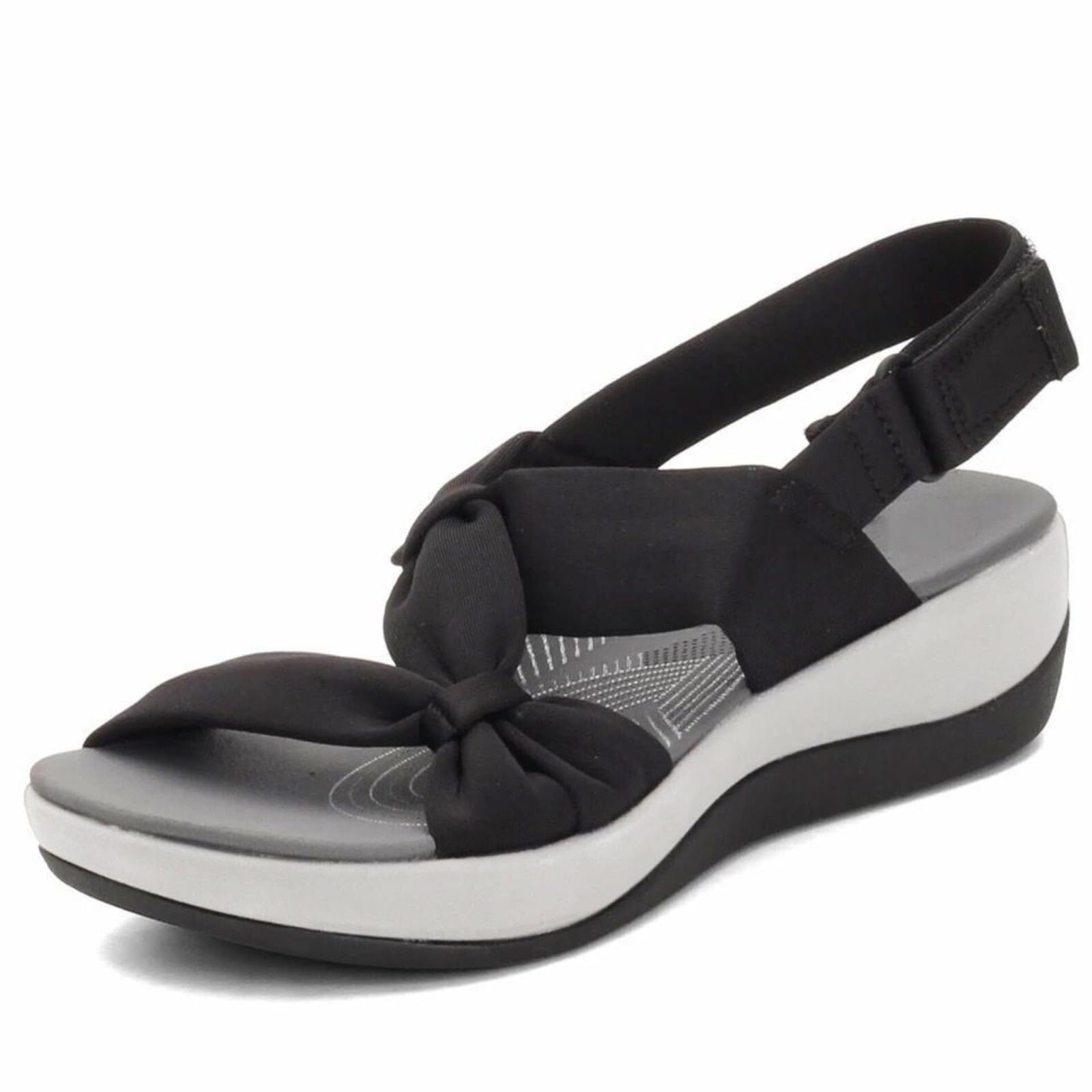 Generic Summer Sandals for Women 2024 Orthopedic Arch Support Walking Shoes Casual Comfortable Platform Wedges Strappy Sandal