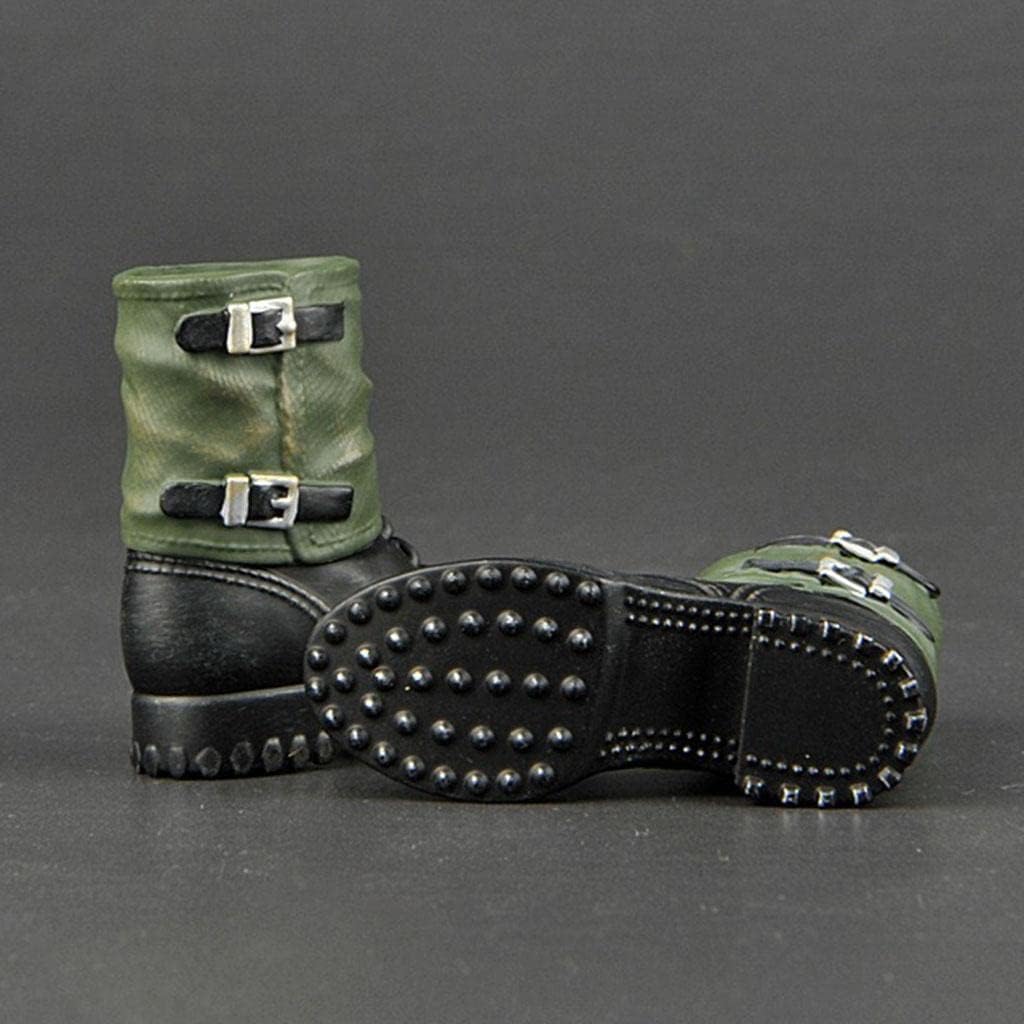 Mini 1:6 Lace Up Boots Vinyl Male Toys Fit 12'' Action Figure Dolls Lightweight Costume Accessory, with Leggings