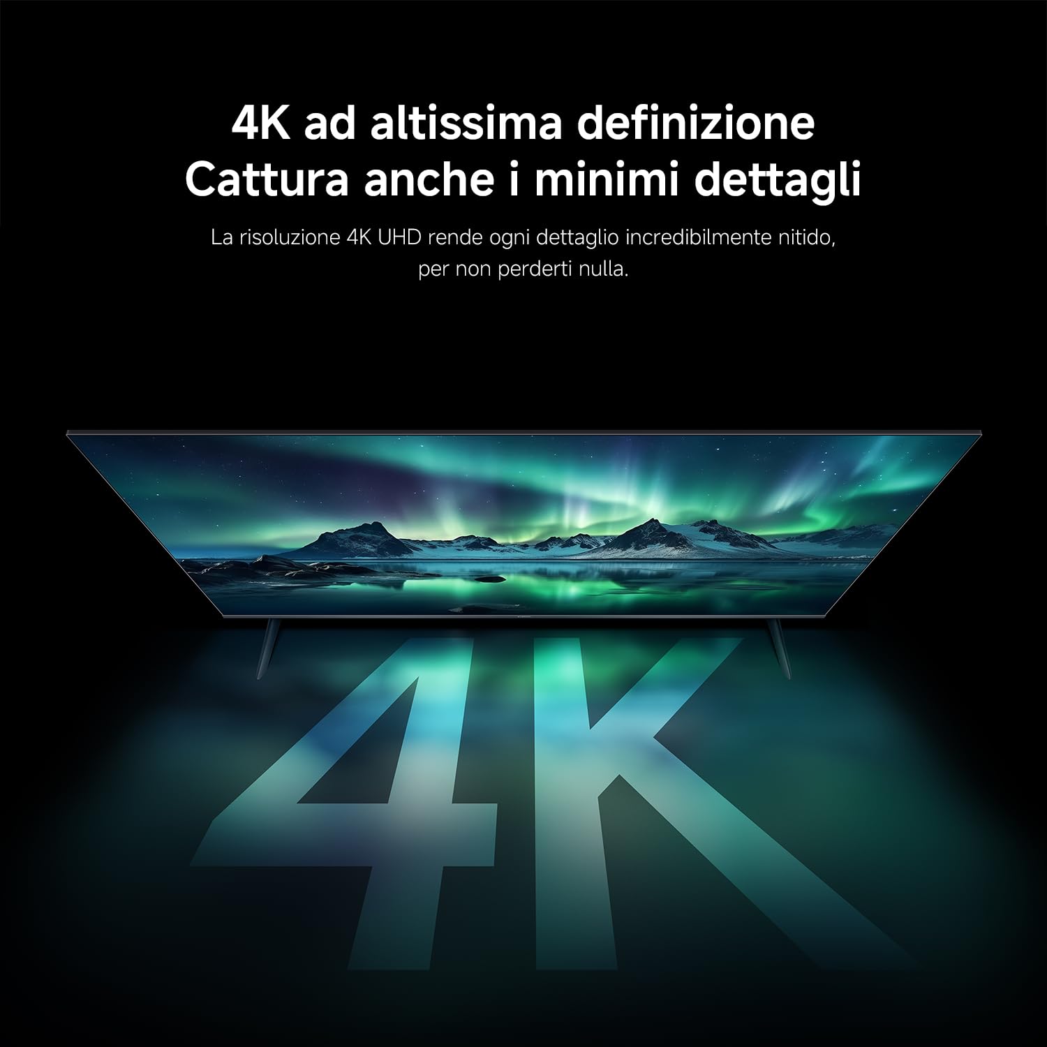 XIAOMI TV A Pro 50, 50 pollici (127 cm), 4K UHD QLED, Smart TV, Google TV, DVB-C/S/S2/T/T2, HDR10, Modalità Game Boost 120Hz, MEMC, Controllo Vocale, 2GB+8GB, Apple Airplay & Google Cast