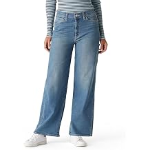 Levi Strauss Signature Gold Womens Heritage Original Wide Leg Jean Mid-Rise Stretch Denim Available in Plus
