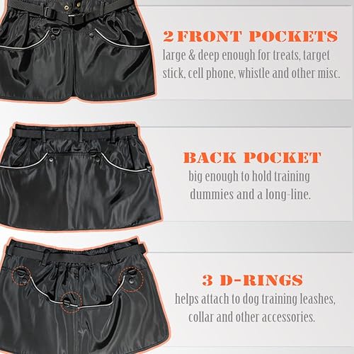 Miniatura 2 de suweisua Chaleco de entrenamiento para perros para hombres y mujeres con bolsillos grandes y profundos, anillo en D, bolsa de tratamiento de cintura