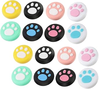 OATIPHO 16pcs Cartoon Joystick Cover Switch Joystick Cap Controller Thumb Grip Joystick Grip Button Cap Joystick Protective Cover for Cat