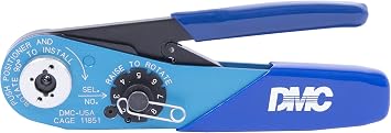 DMC AFM8 Crimp Tool, 8 Indent Crimp, Qualified to M22520/2-01, Wire Range 32-20 AWG
