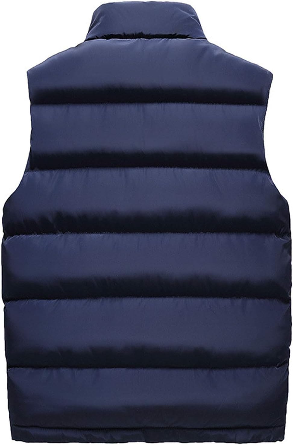 Flygo Men's Stand Collar Winter Warm Thick Quilted Padded Puffer Down Vest