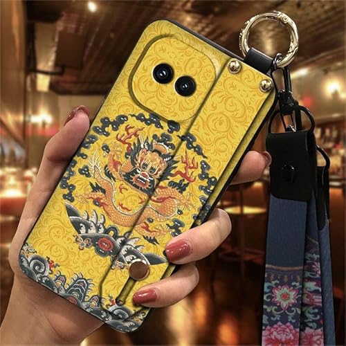 Phone Case Compatible with VIVO IQOO Z11 Turbo, Chinese style Back Cover Kickstand Wrist Strap Anti-dust Dirt-resistant Soft cas
