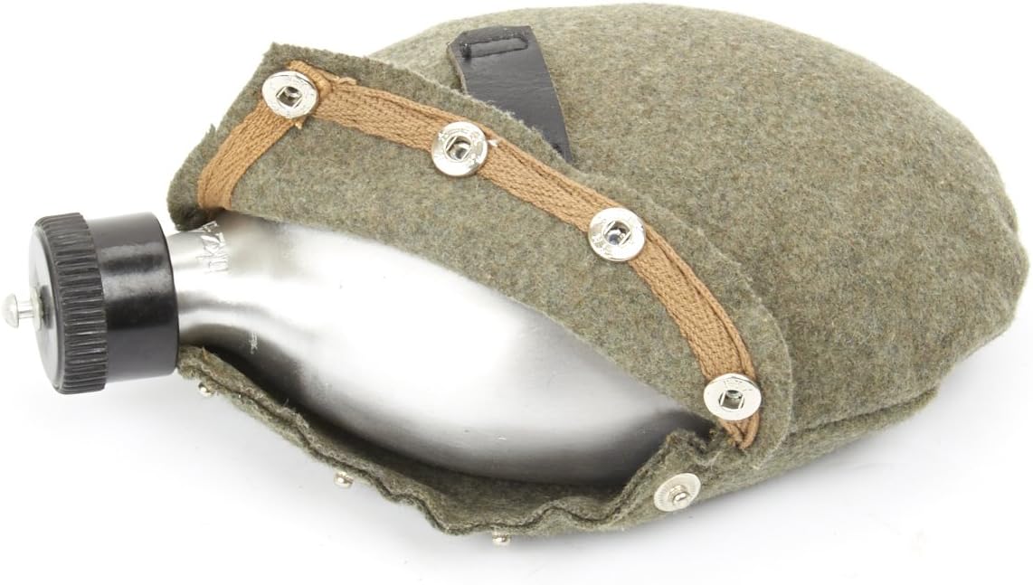 German WWII M31 Aluminum Canteen with Felt Cover