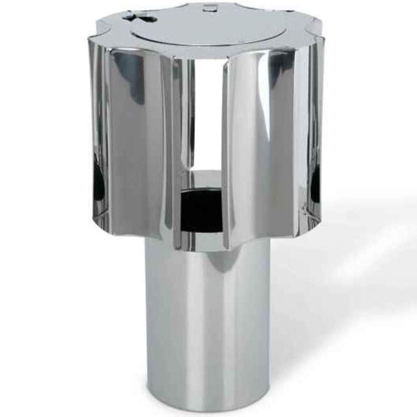 Proper Tools Stainless Steel Chimney Cowl - Ø 160 Mm (6.30") - Flue Liner Cap, Duct Plug Pipe, Rain Cover, Stove Log Burner Cap, Tube Finishing